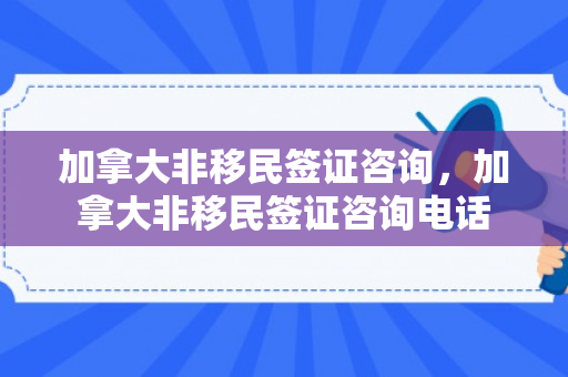 加拿大非移民签证咨询，加拿大非移民签证咨询电话