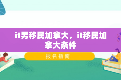 it男移民加拿大，it移民加拿大条件