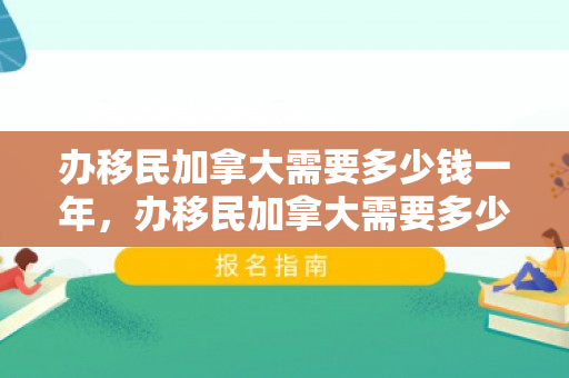 办移民加拿大需要多少钱一年，办移民加拿大需要多少钱一年？全面解读移民费用结构