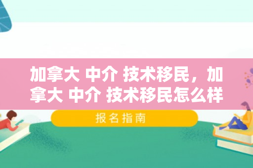 加拿大 中介 技术移民，加拿大 中介 技术移民怎么样