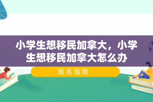 小学生想移民加拿大，小学生想移民加拿大怎么办