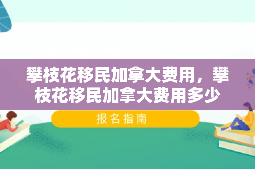攀枝花移民加拿大费用，攀枝花移民加拿大费用多少